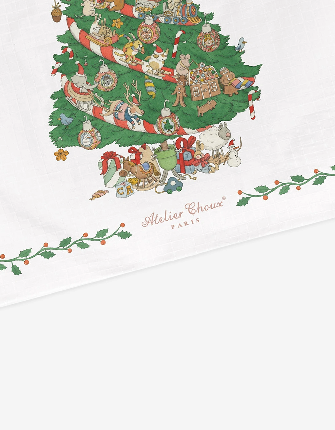 Baby Christmas Morning Swaddle in White (100cm)