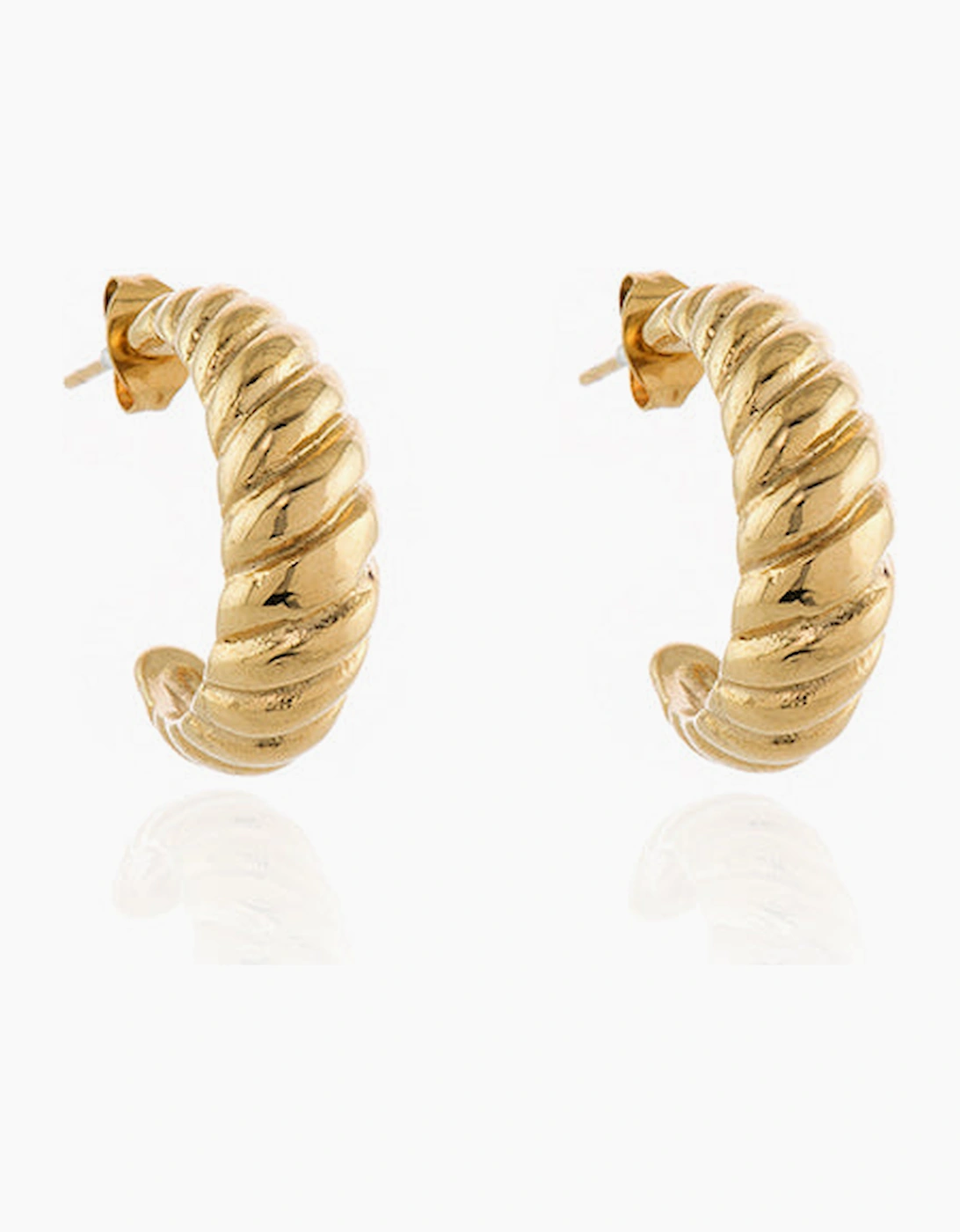 Cachet London Unisex Gold Tetsu Hoop Earrings