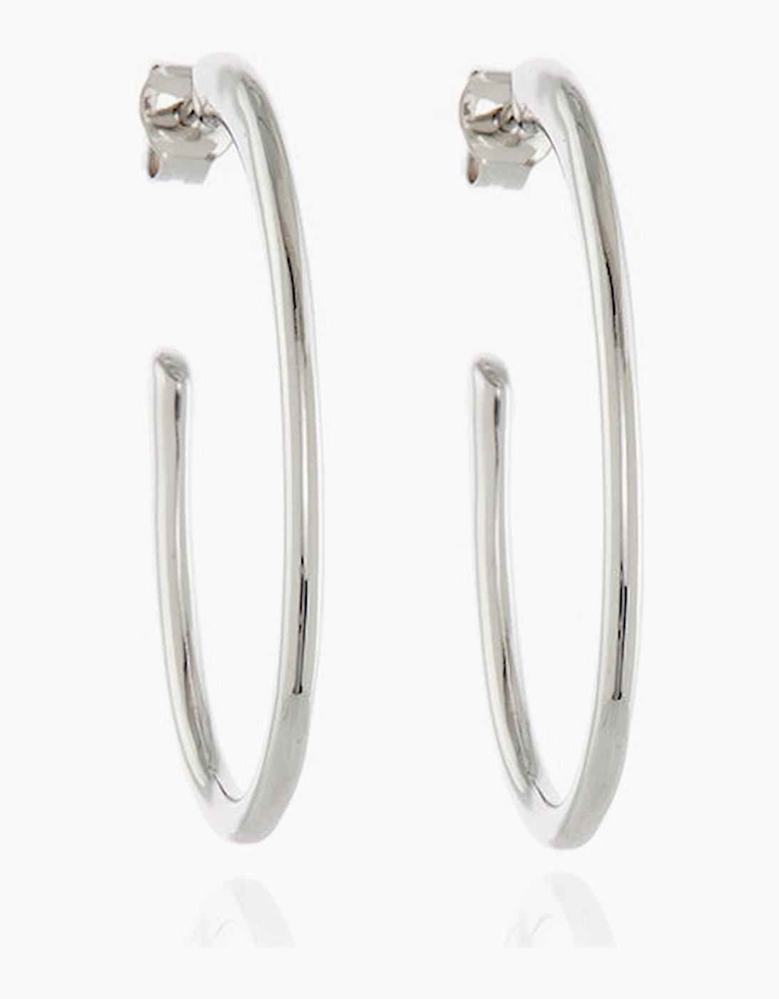 Cachet London Women's Silver/Silver Palila Hoop Earrings Large