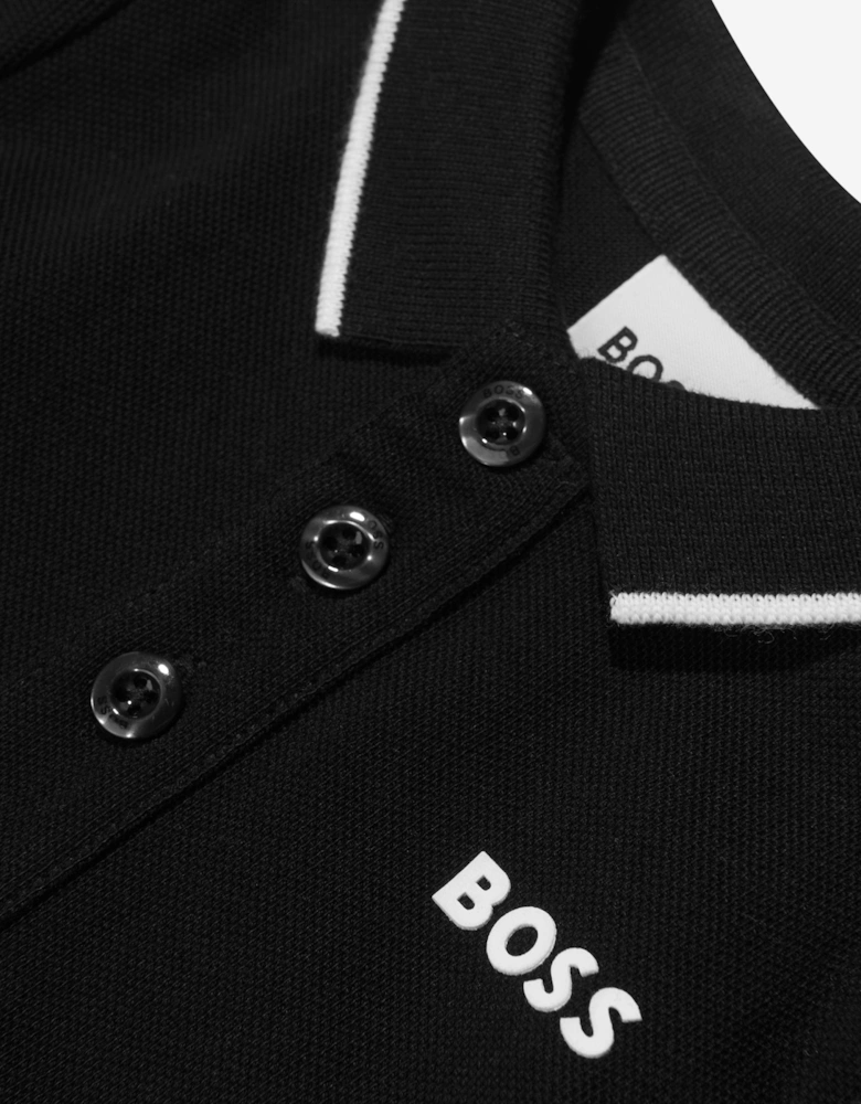 BOSS Baby Boys Logo Polo Shirt In Black
