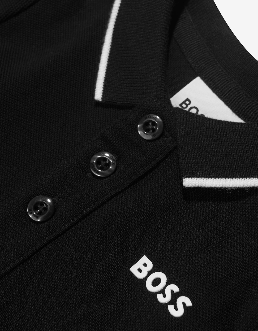 BOSS Baby Boys Logo Polo Shirt In Black