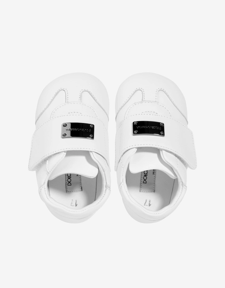 Baby Leather Pre-Walker Trainers in White