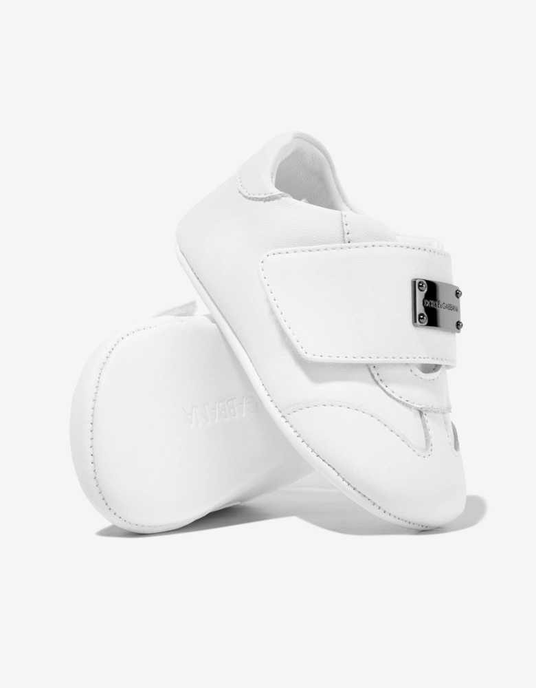 Baby Leather Pre-Walker Trainers in White