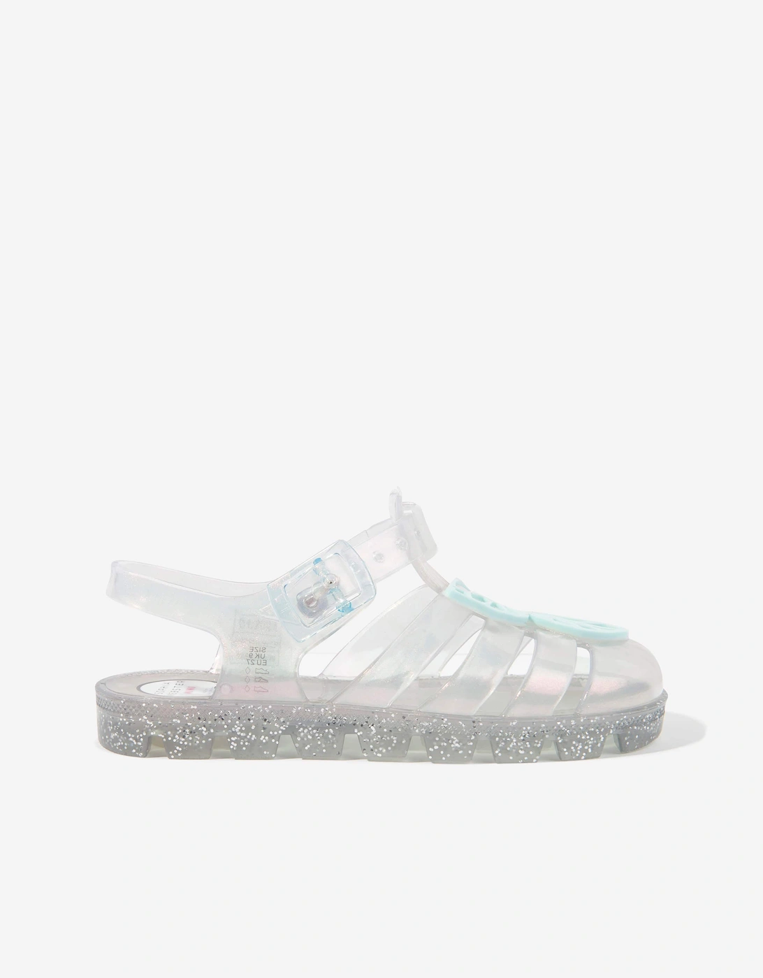 Girls Butterfly Jelly Sandals in Multicolour, 5 of 4