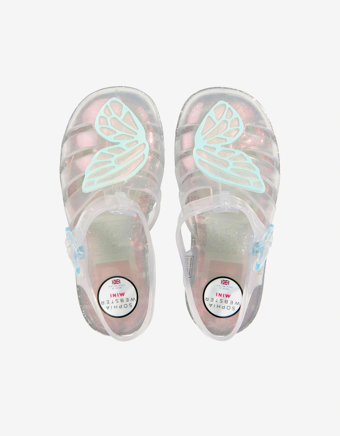 Girls Butterfly Jelly Sandals in Multicolour
