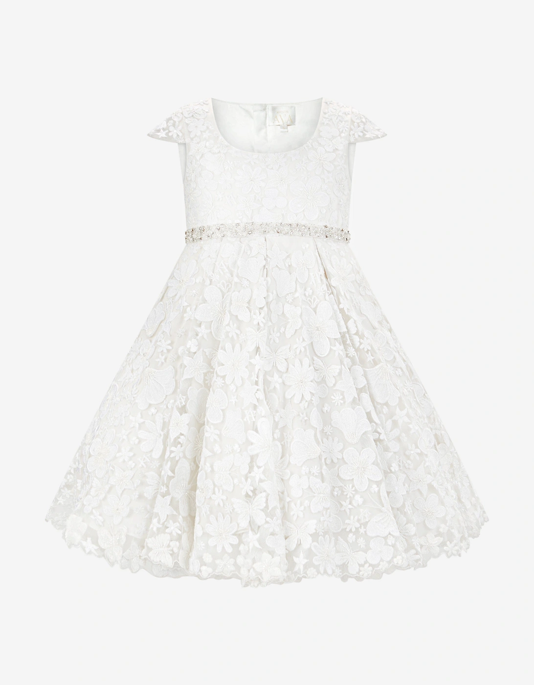 Girls Ariel Occasion Dress in Ivory, 6 of 5