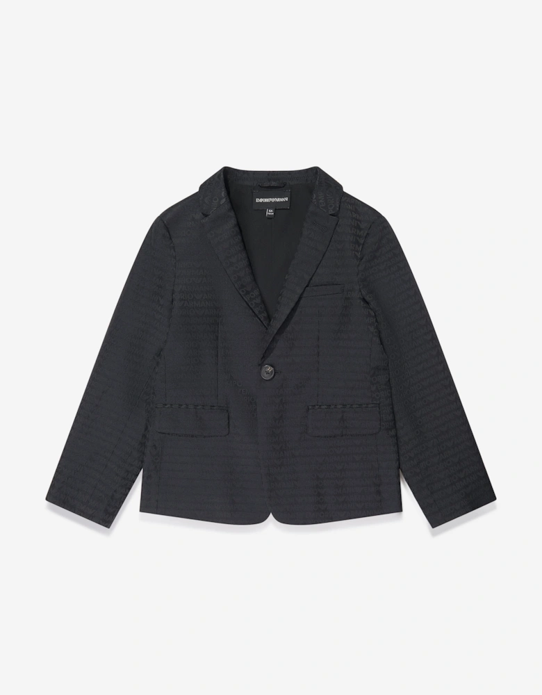 Boys Branded Blazer in Navy