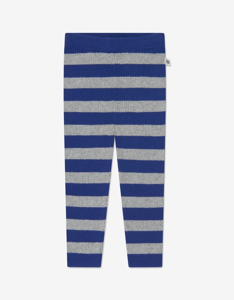 Baby Cashmere Knit Leggings in Blue