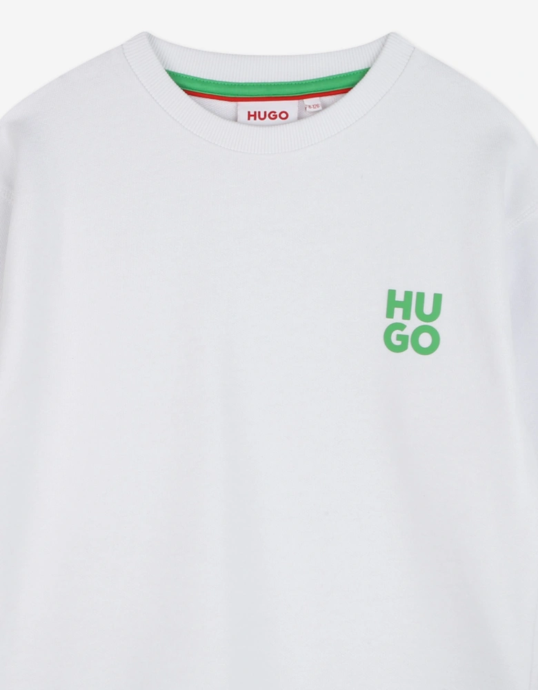 Boys Moth Logo Sweatshirt in White