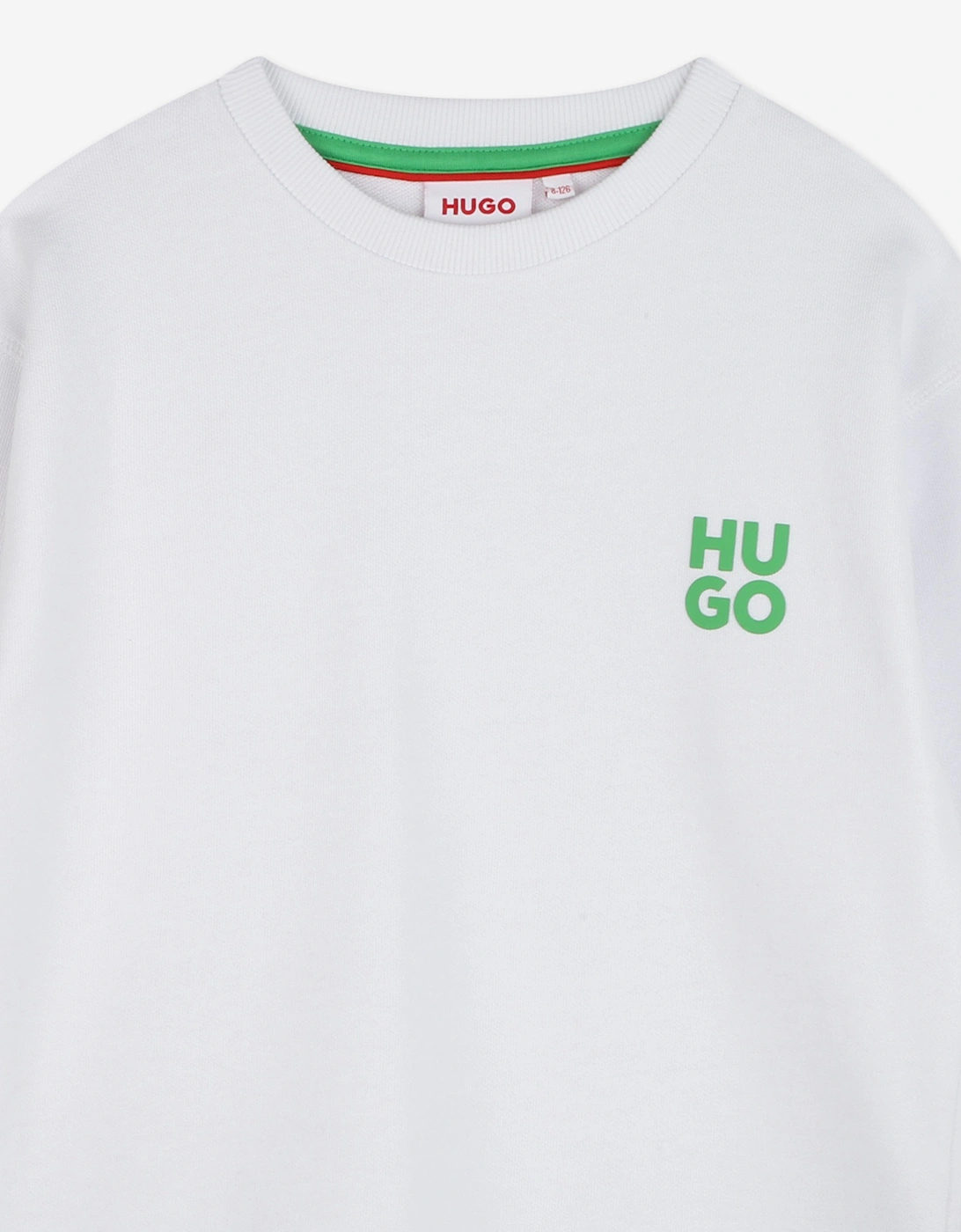 Boys Moth Logo Sweatshirt in White