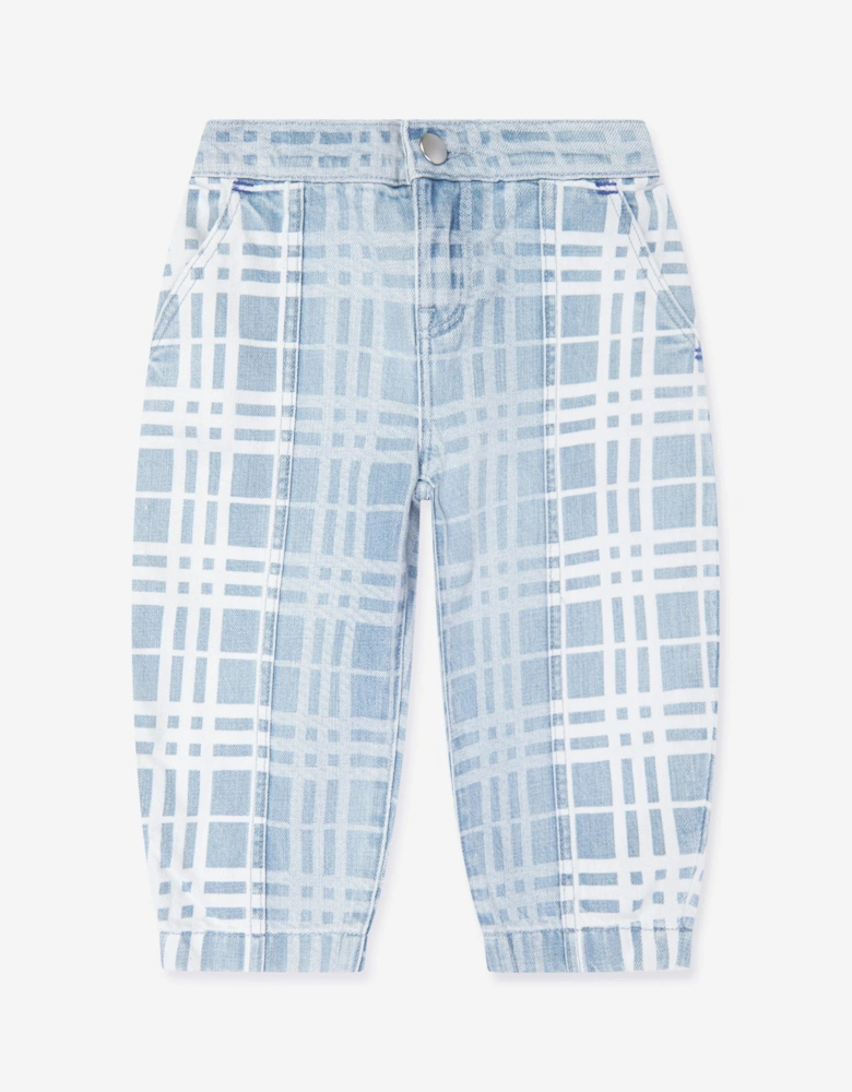 Girls Check Jasmine Trousers in Blue