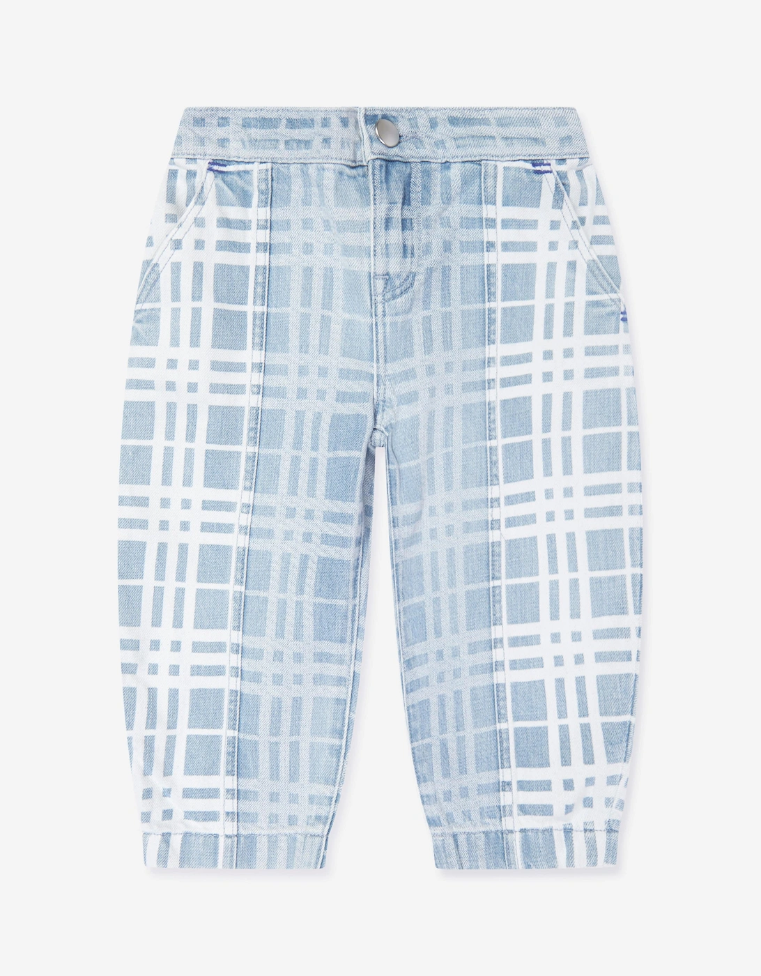 Girls Check Jasmine Trousers in Blue, 5 of 4