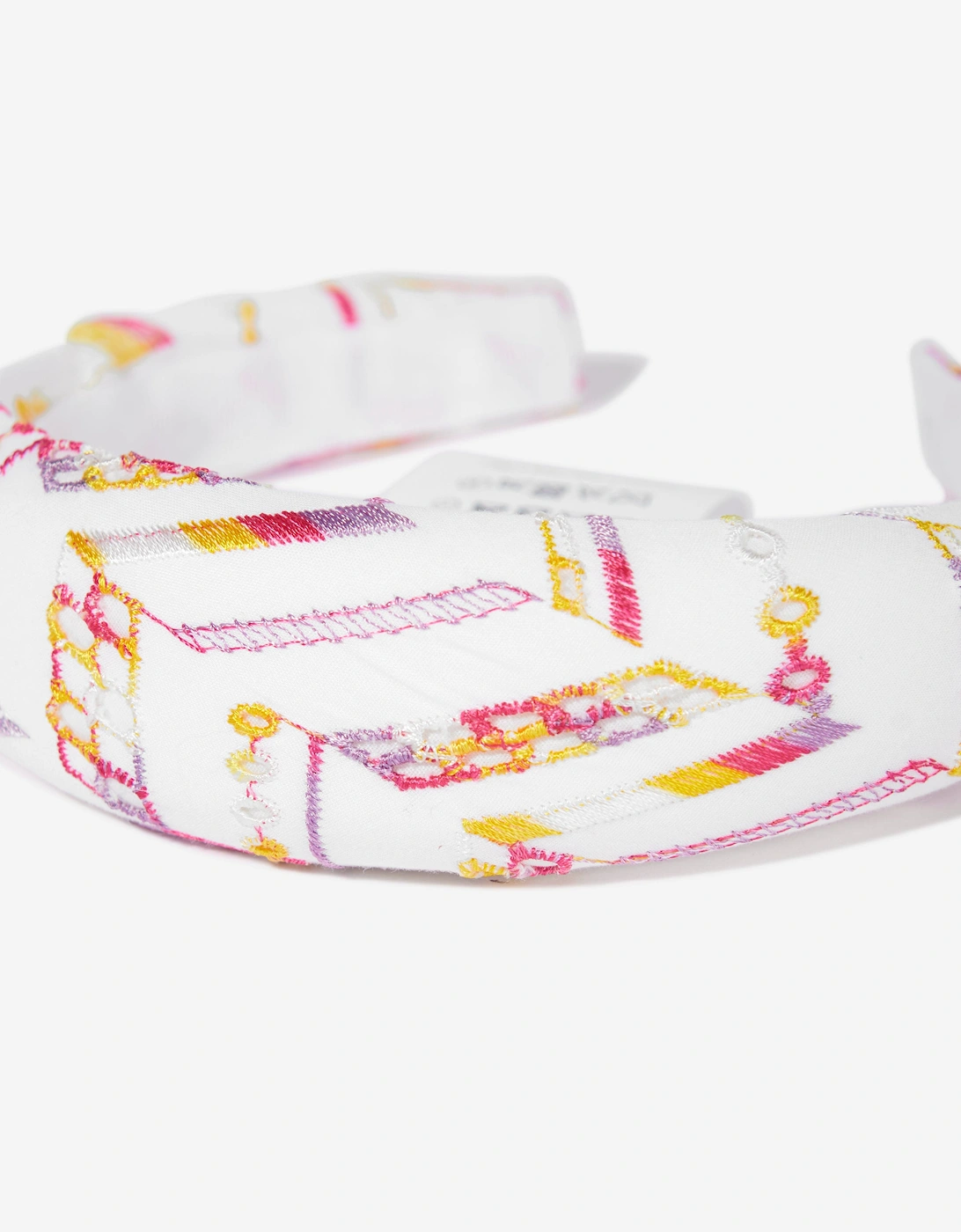 Girls Cotton Headband in White