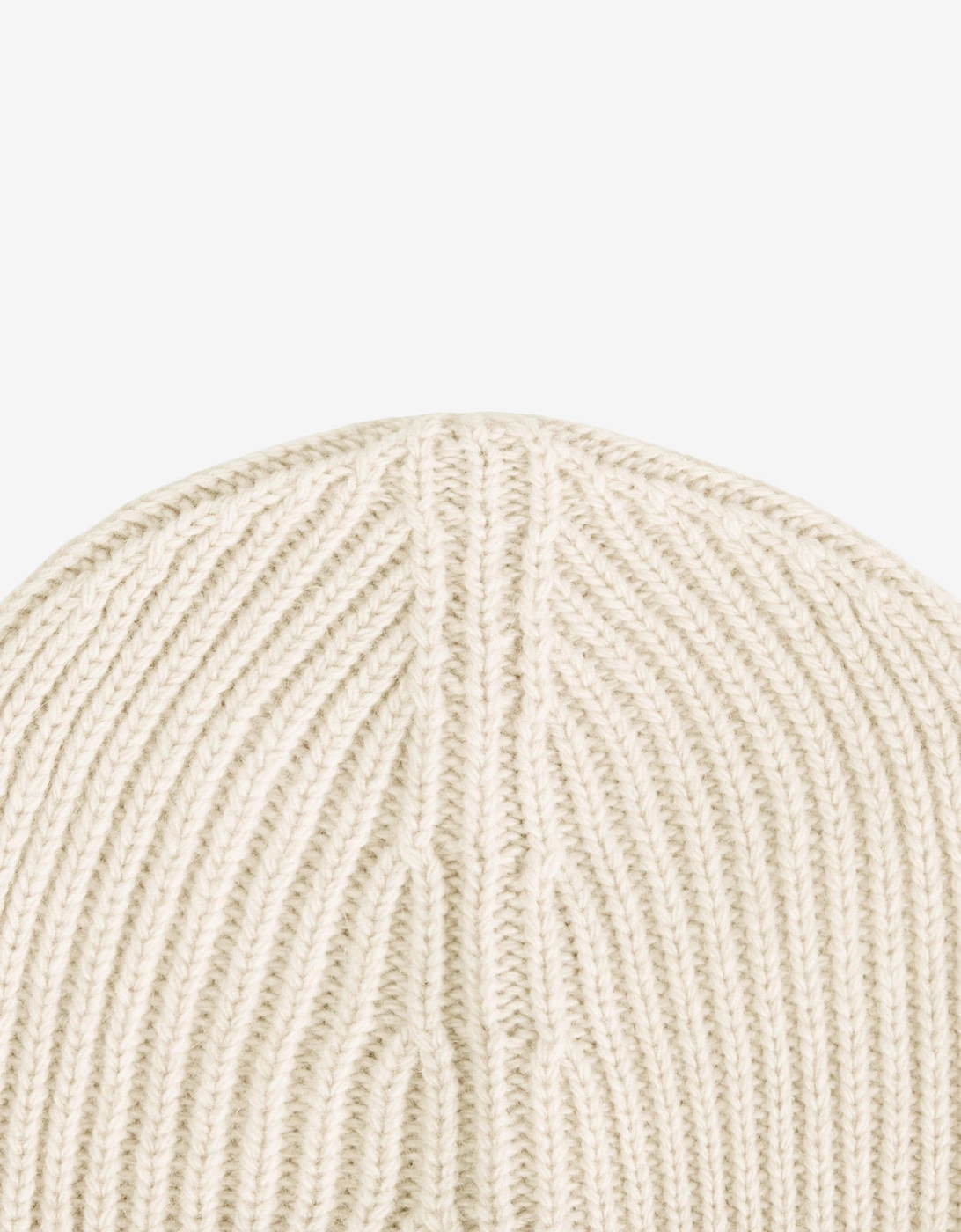 Boys Wool Knitted Logo Beanie in Ivory