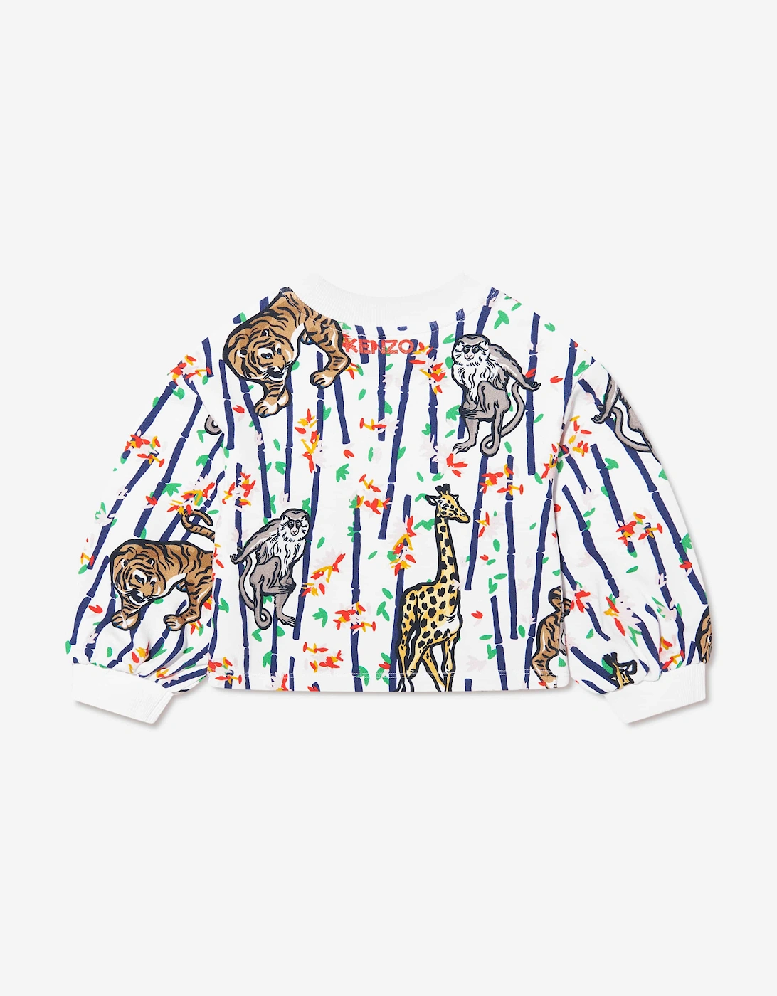 Girls Bamboo Jungle Sweatshirt in White