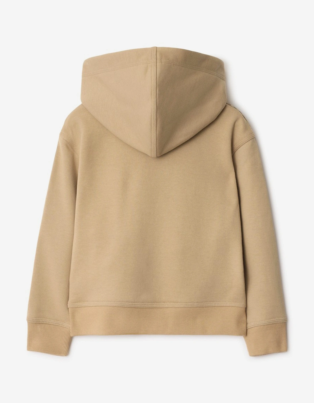 Boys Clyde Check Tape Zip Up Top in Beige