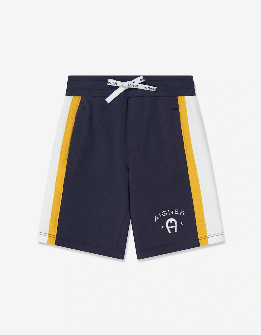 Boys Logo Bermuda Shorts in Navy, 5 of 4