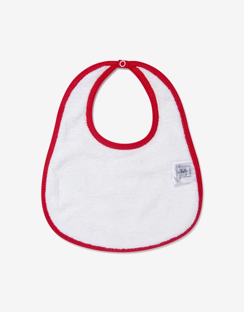 Baby Festive Cupcakes Bib in White
