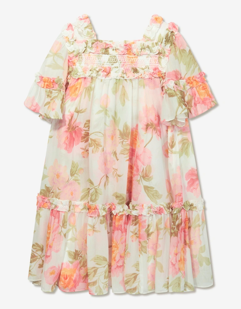 Girls Peony Promise Chiffon Dress in Multicolour