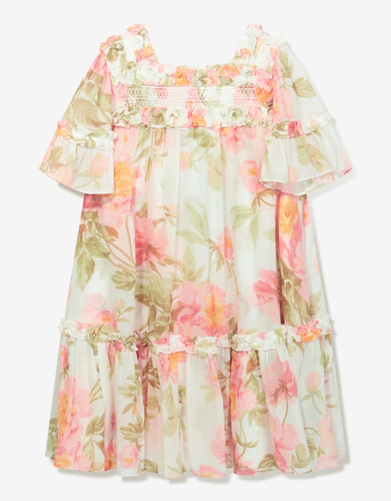 Girls Peony Promise Chiffon Dress in Multicolour