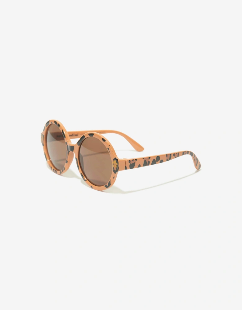 Girls Round Sunglasses in Beige