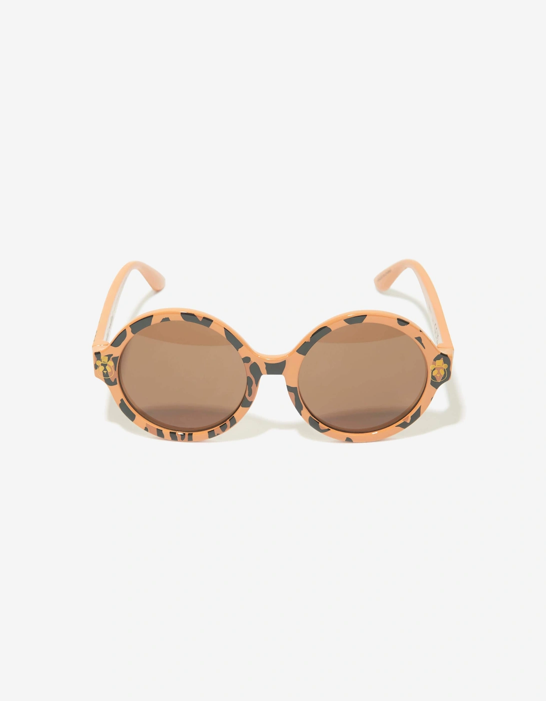 Girls Round Sunglasses in Beige
