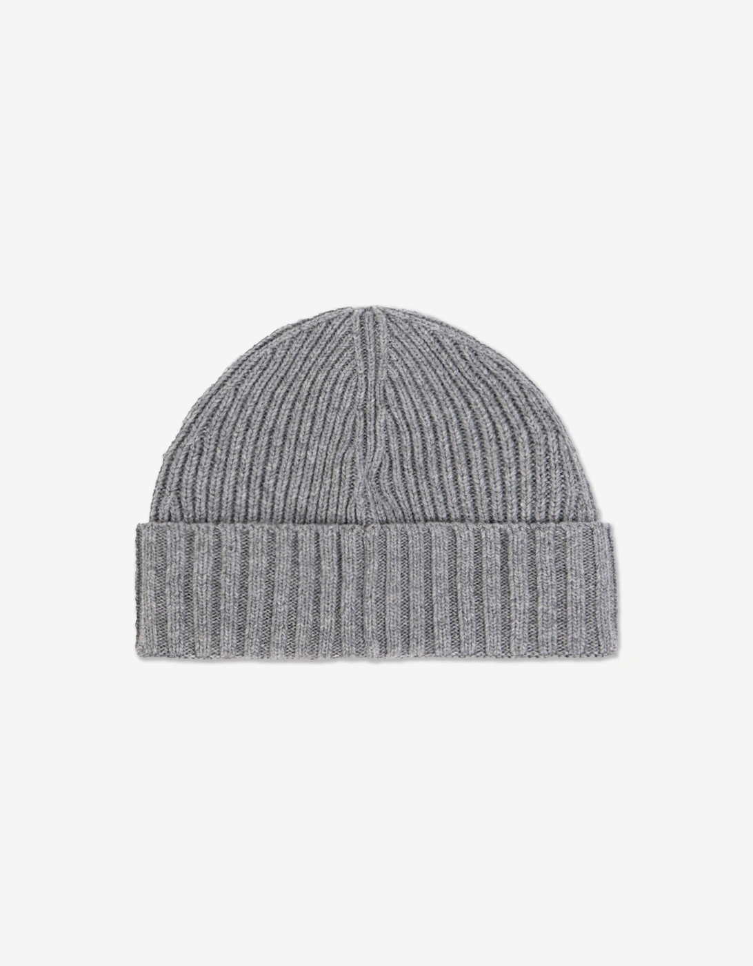 Boys Wool Knitted Logo Beanie in Grey