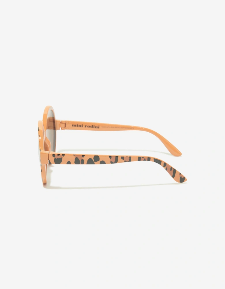 Girls Round Sunglasses in Beige