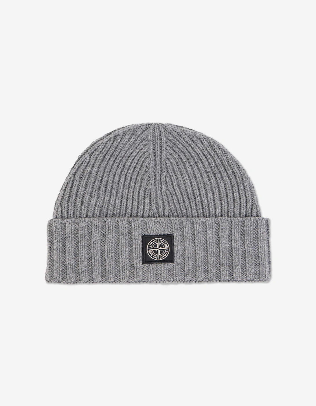 Boys Wool Knitted Logo Beanie in Grey, 5 of 4