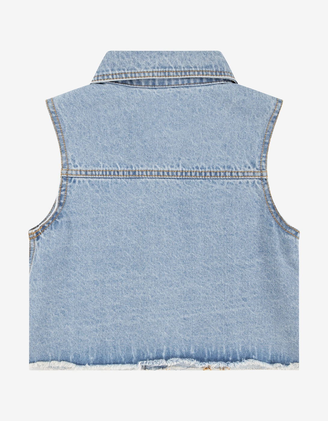 Girls Embroidered Gilet in Blue
