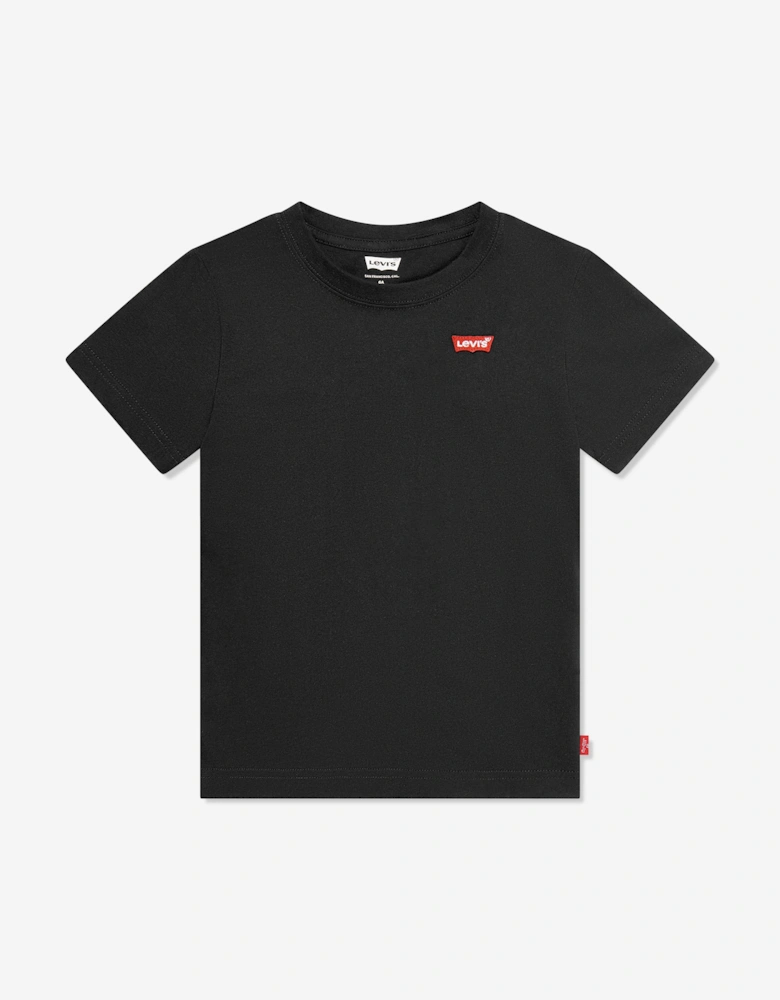 Boys Batwing Chest Logo T-Shirt in Black