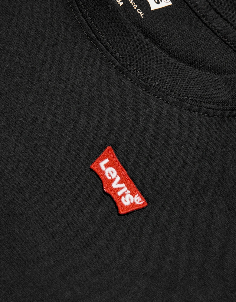Boys Batwing Chest Logo T-Shirt in Black