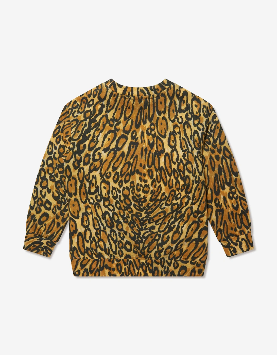 Boys Leopard Print Sweatshirt in Brown