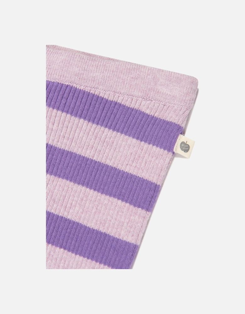 Baby Girls Cashmere Knit Leggings in Purple
