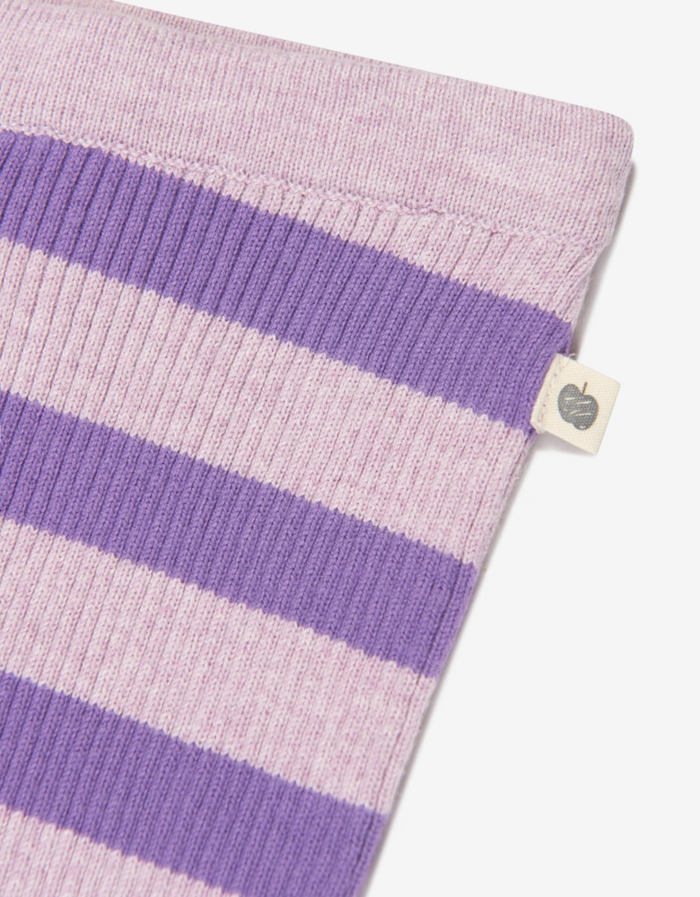 Baby Girls Cashmere Knit Leggings in Purple