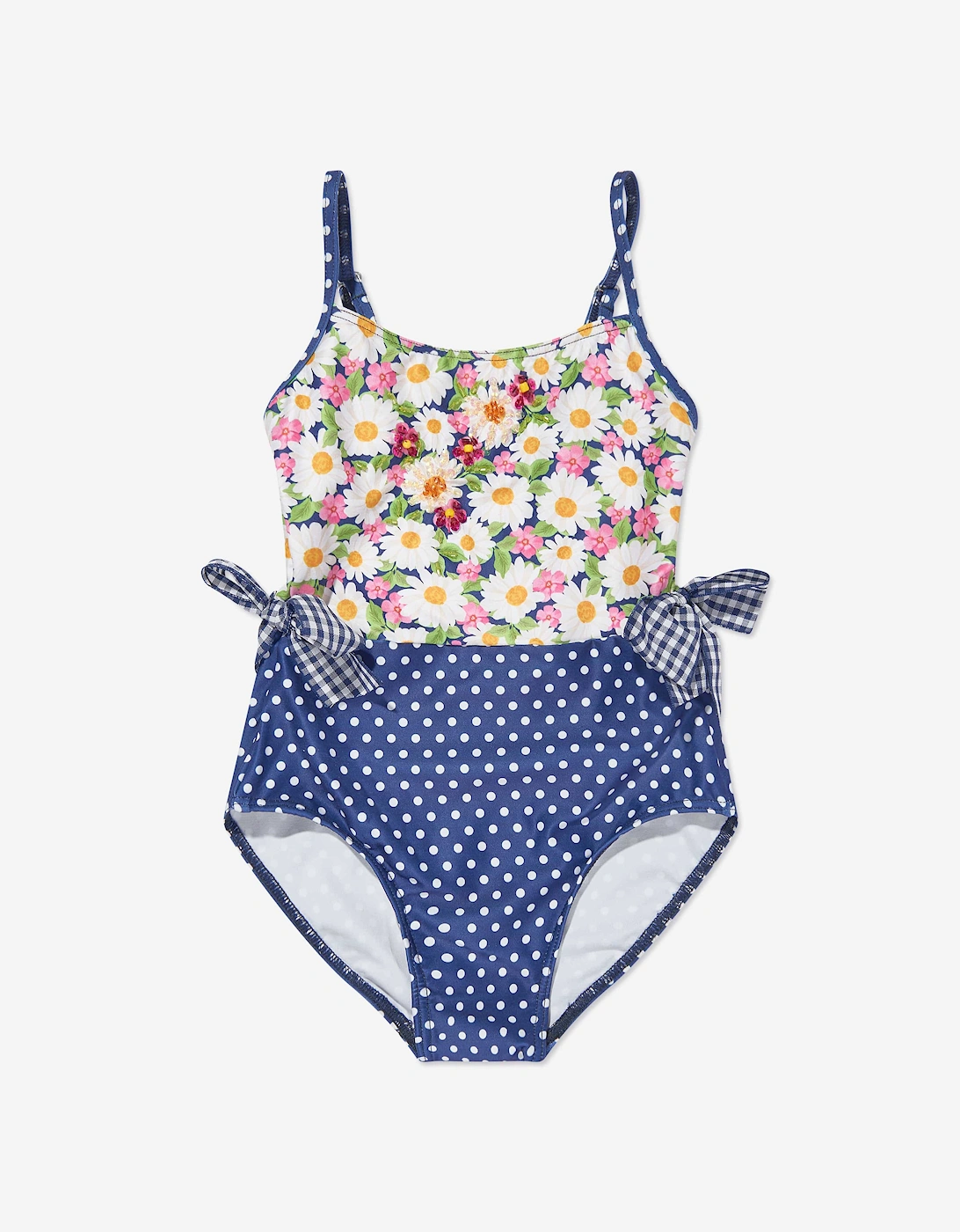 Girls Daisy Swimsuit in Multicolour, 5 of 4
