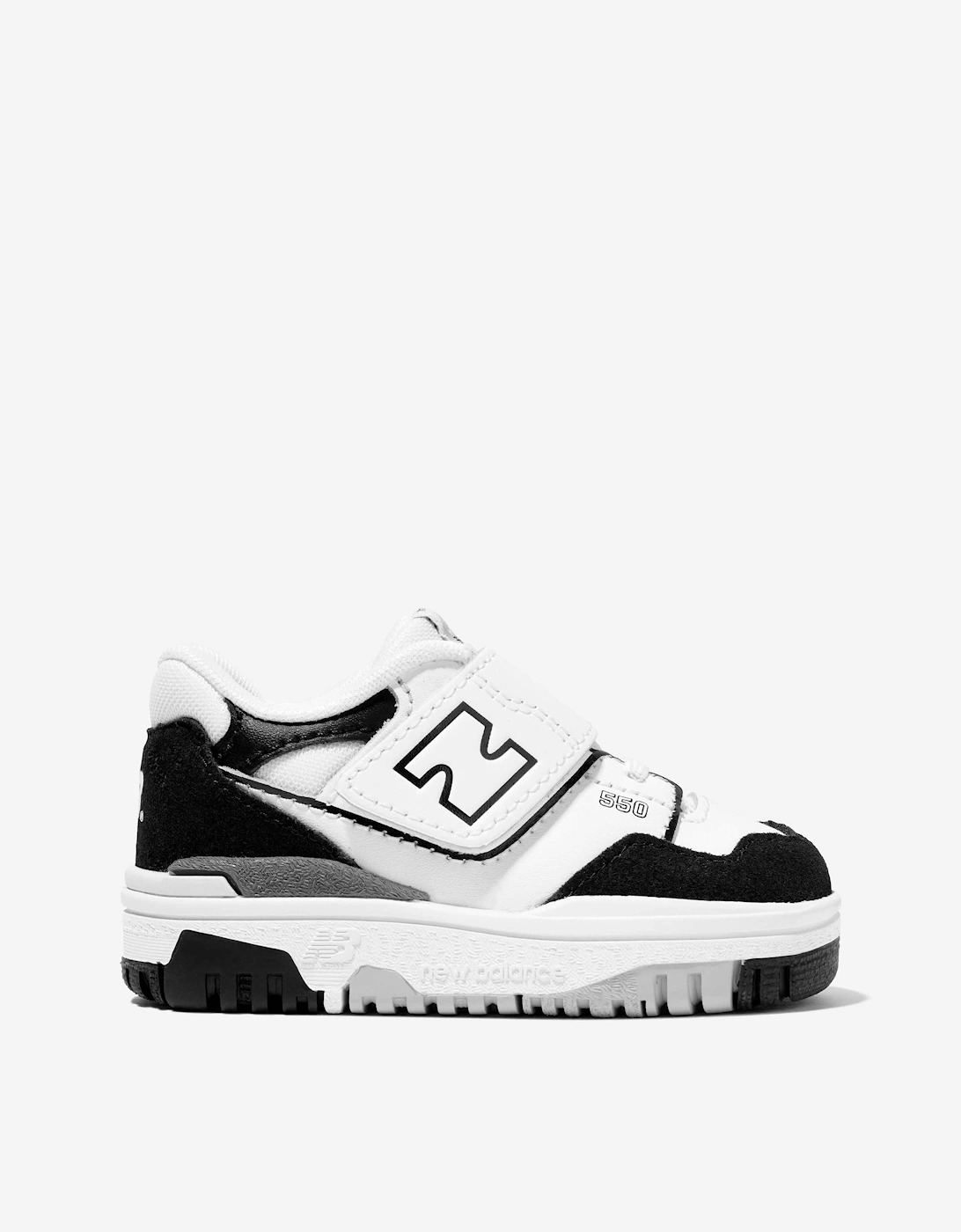 Kids 550 Logo Trainers in Black, 5 of 4