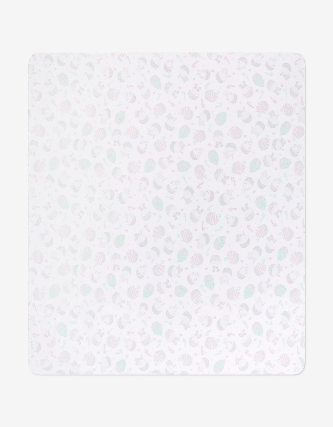 Baby Festive Cupcakes Swaddle Blanket in White