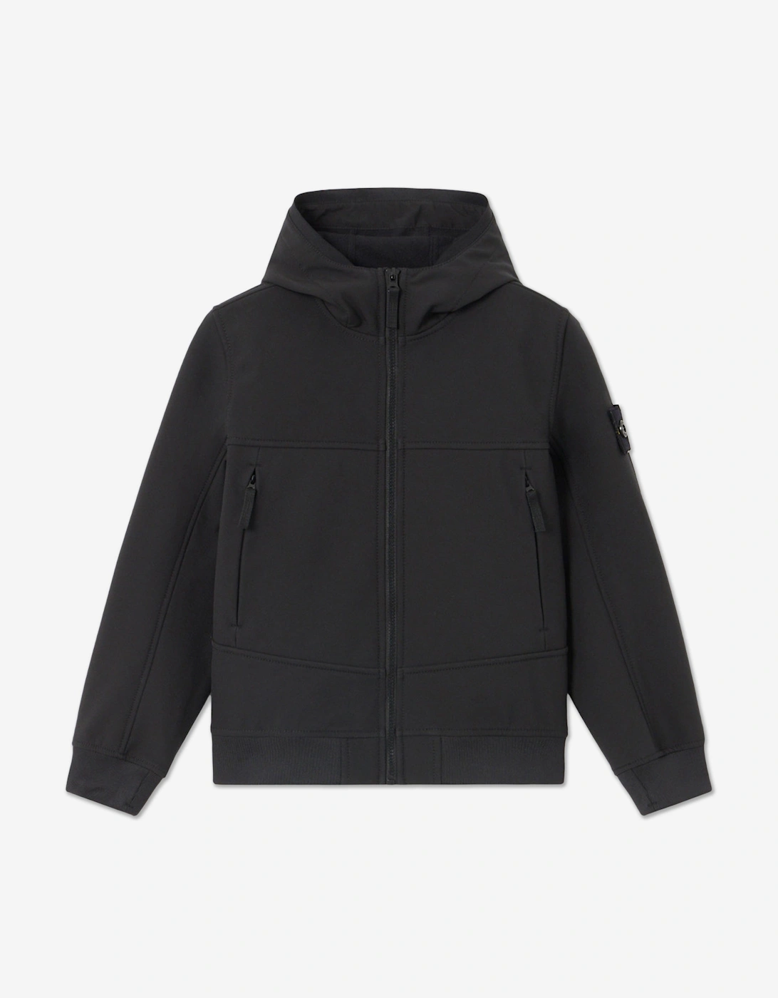 Boy's Stone Island Kids Short Parka Jacket in Black - Size: 12 years