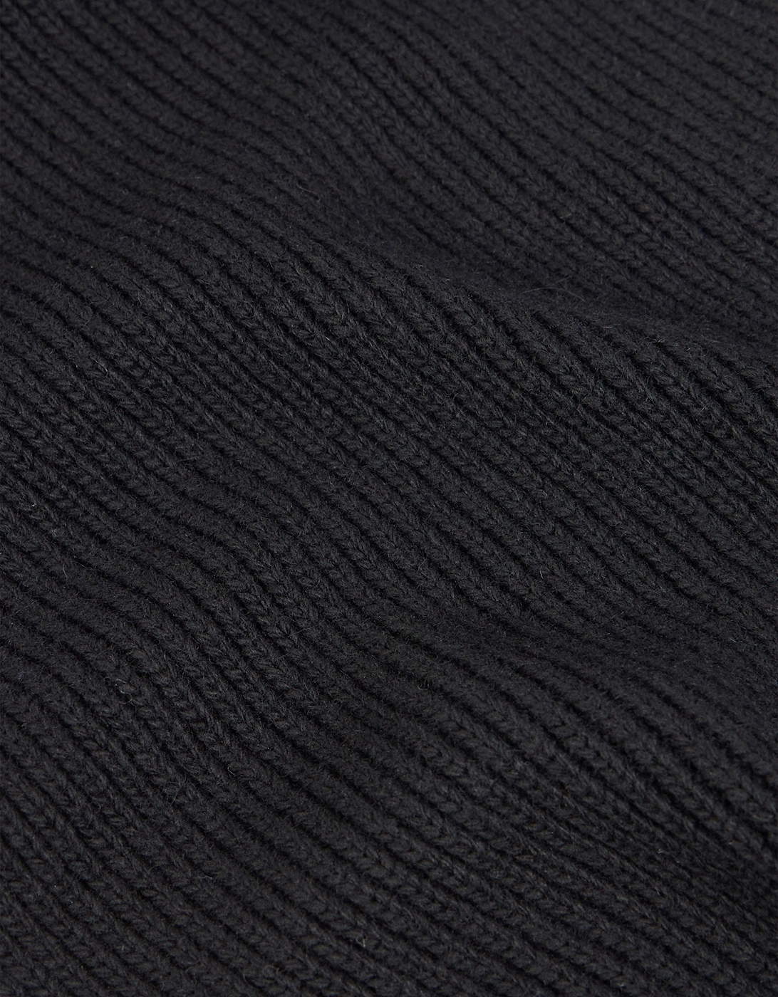 Boys Wool Knitted Logo Scarf in Black