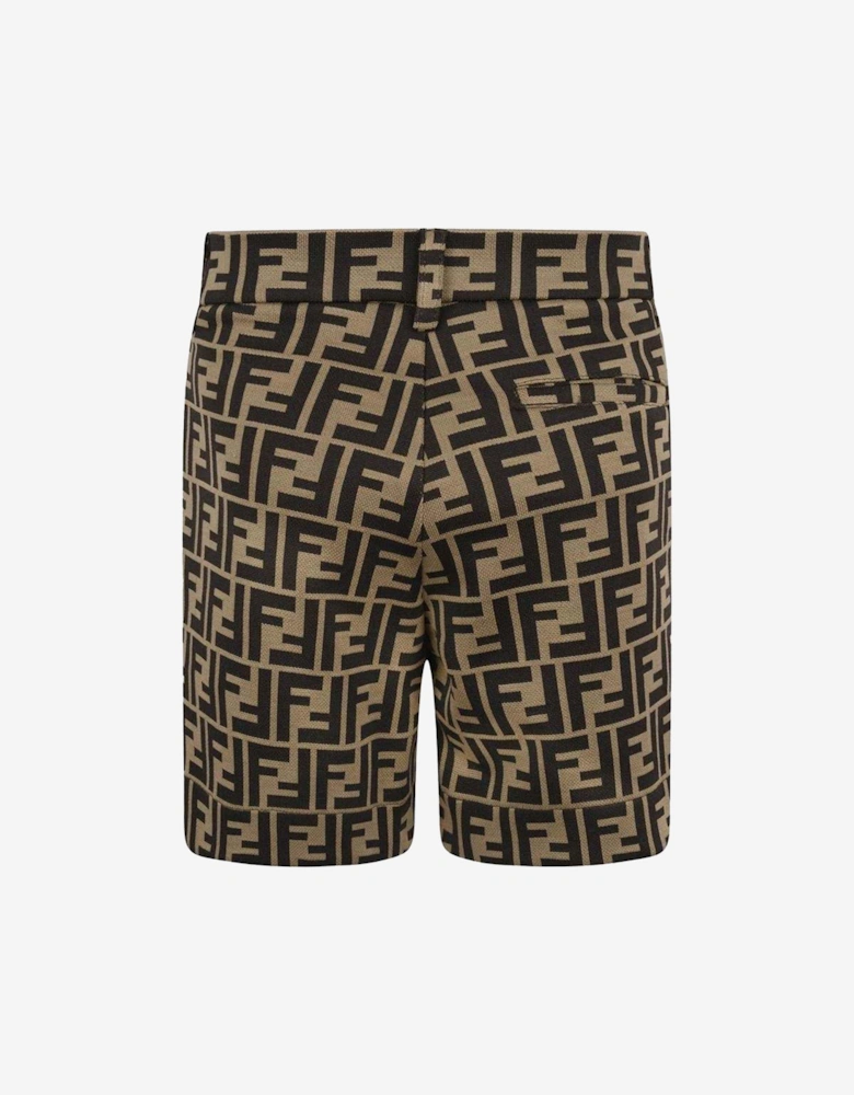 Baby Boys FF Logo Shorts in Brown