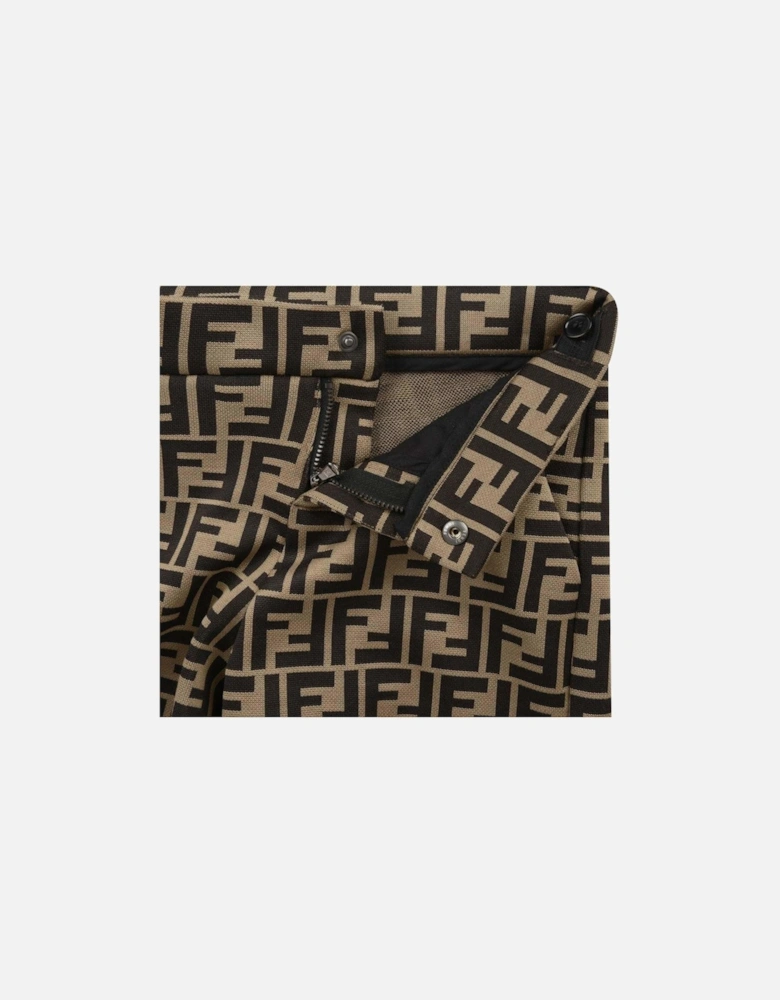 Baby Boys FF Logo Shorts in Brown