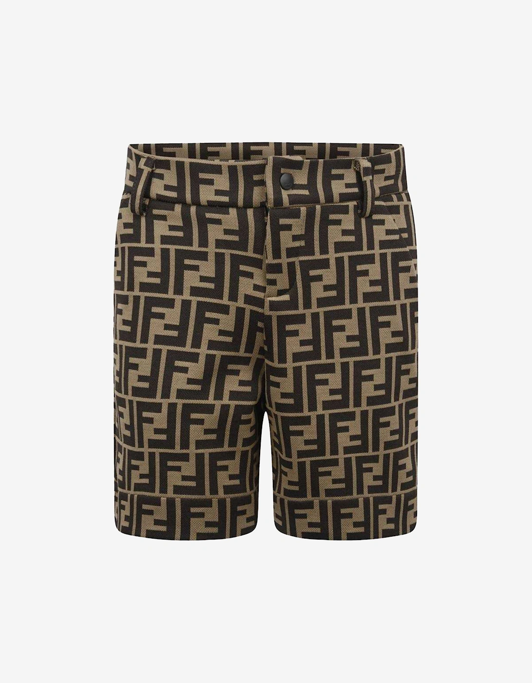 Baby Boys FF Logo Shorts in Brown, 5 of 4