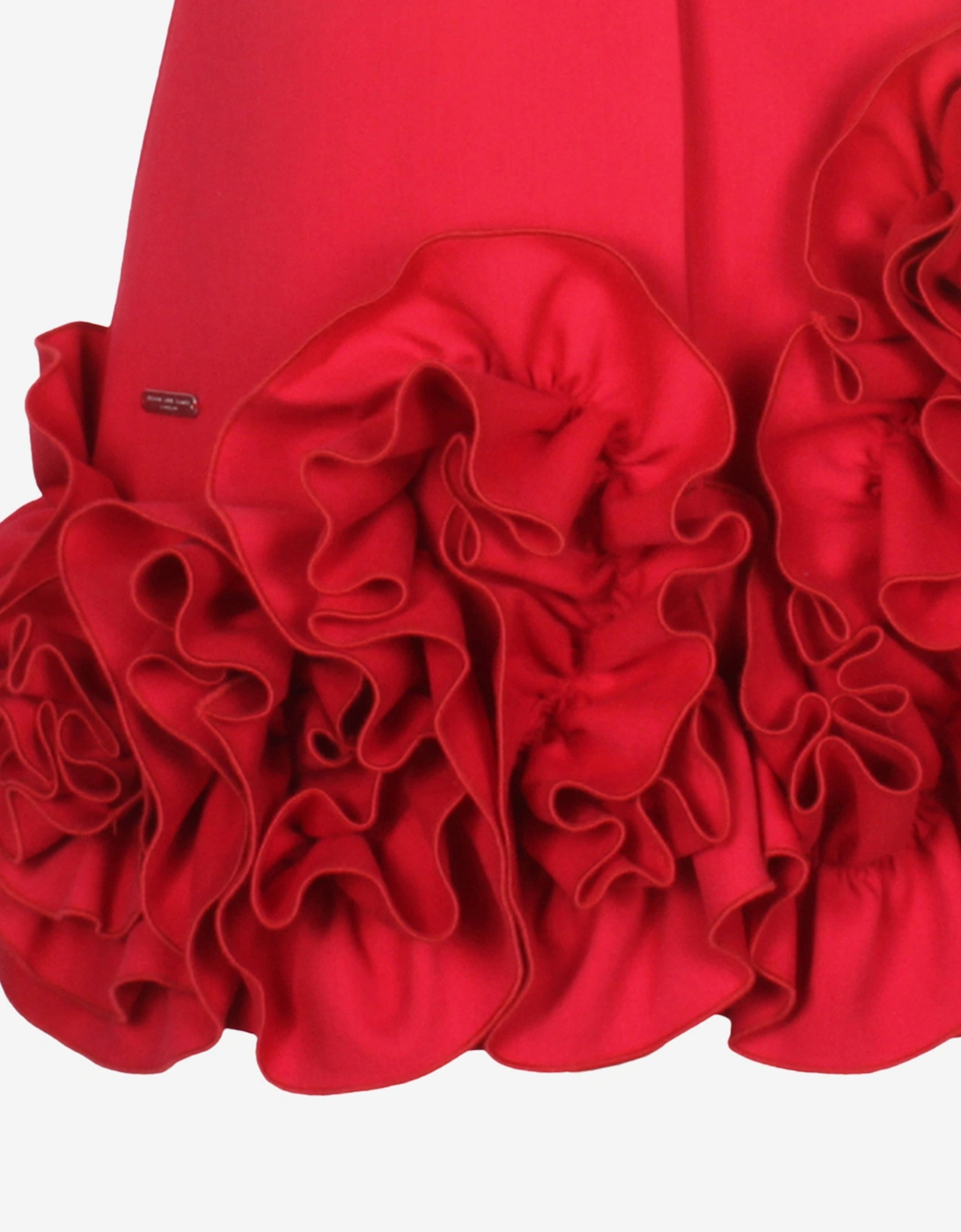Girls Dream On Frilly Flower Dress in Red