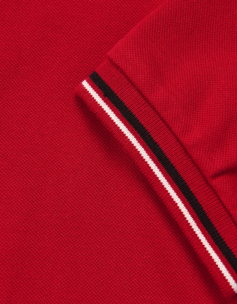 Boys Logo Polo Shirt in Red