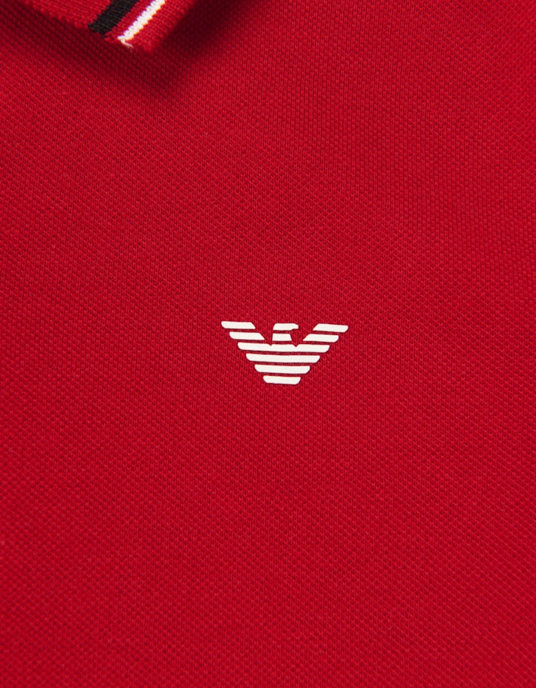 Boys Logo Polo Shirt in Red