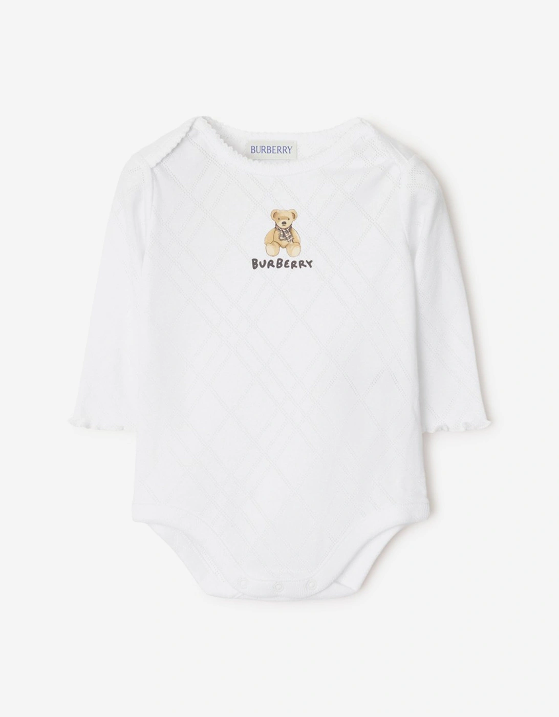 Baby Teddy Bear Bodysuit in White, 5 of 4