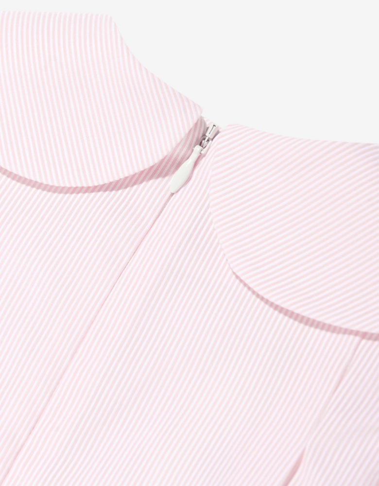 Baby Girls Striped Bow Dress in Pink
