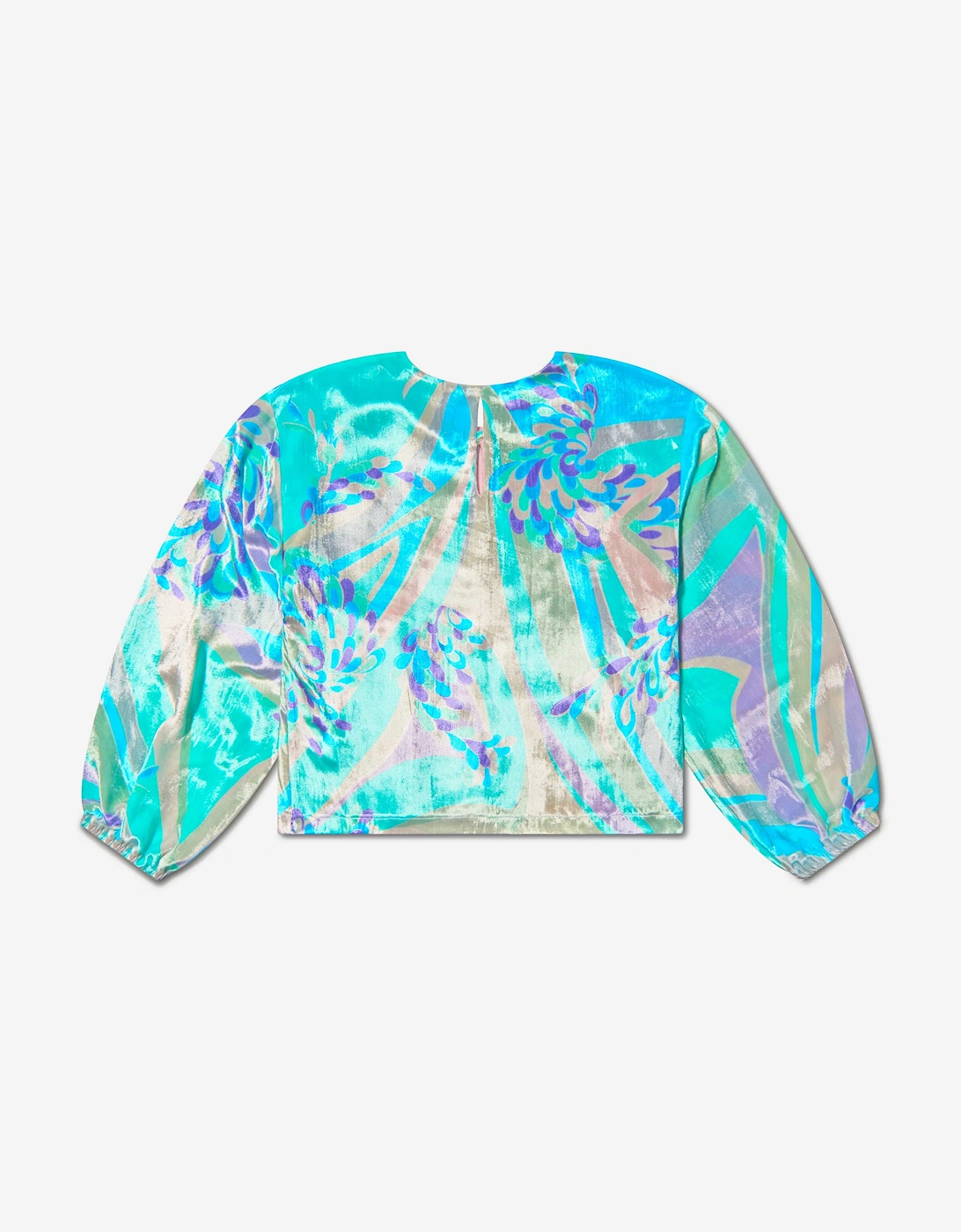 Girls Velvet Patterned Blouse
