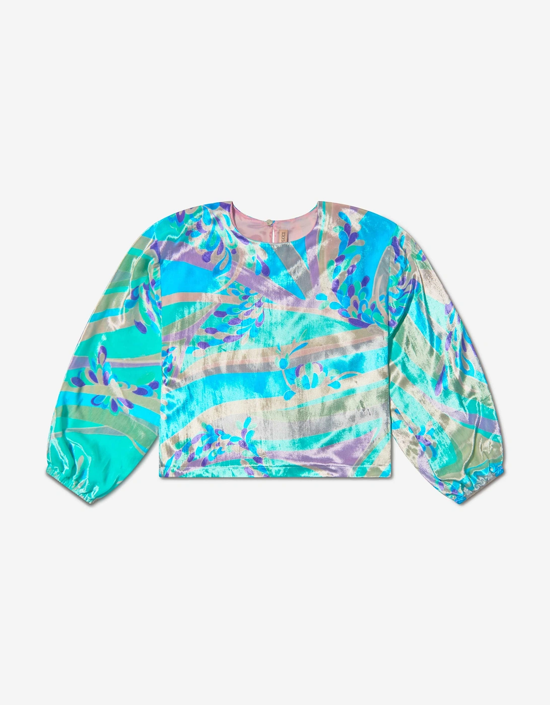 Girls Velvet Patterned Blouse, 5 of 4